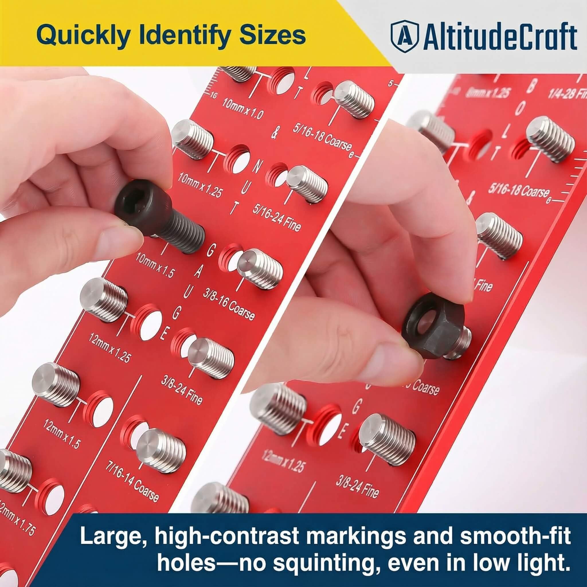 Amazon.co.jp: AltitudeCraft スレッドチェッカー – 防錆ナットと